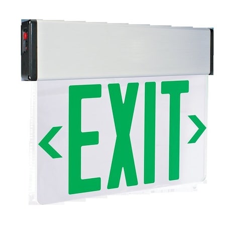 Elco Lighting LED Edge Lit Exit Sign with Battery Backup, EDGLIT1G-C EDGLIT1G-C